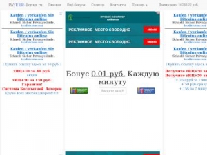 Скриншот главной страницы сайта payeer-bonus.ru